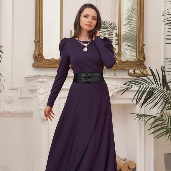 Women’s Elastic Leather Belt Wide Waist Dress Jean Fashion Accessory - Picture 6 of 6